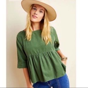 Anthropologie Maeve Corduroy Top